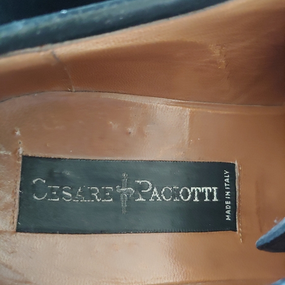 Cesare Paciotti Suede Lace Up Oxfords Loafers Black Size 7 - Picture 15 of 16